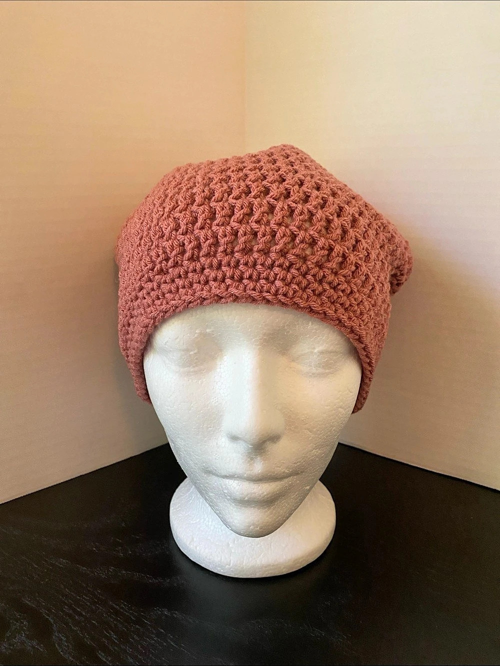 Crochet Beanie in Mauve